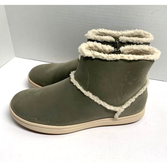 Clarks Cloudstepper Womens Size 9 W Gray Fur Trim Boots Ankle Bootie 61282172 Si - Picture 5 of 5